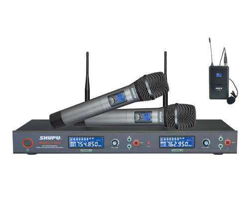 Shupu UCS-833 UHF可調頻2通道專業無線咪
