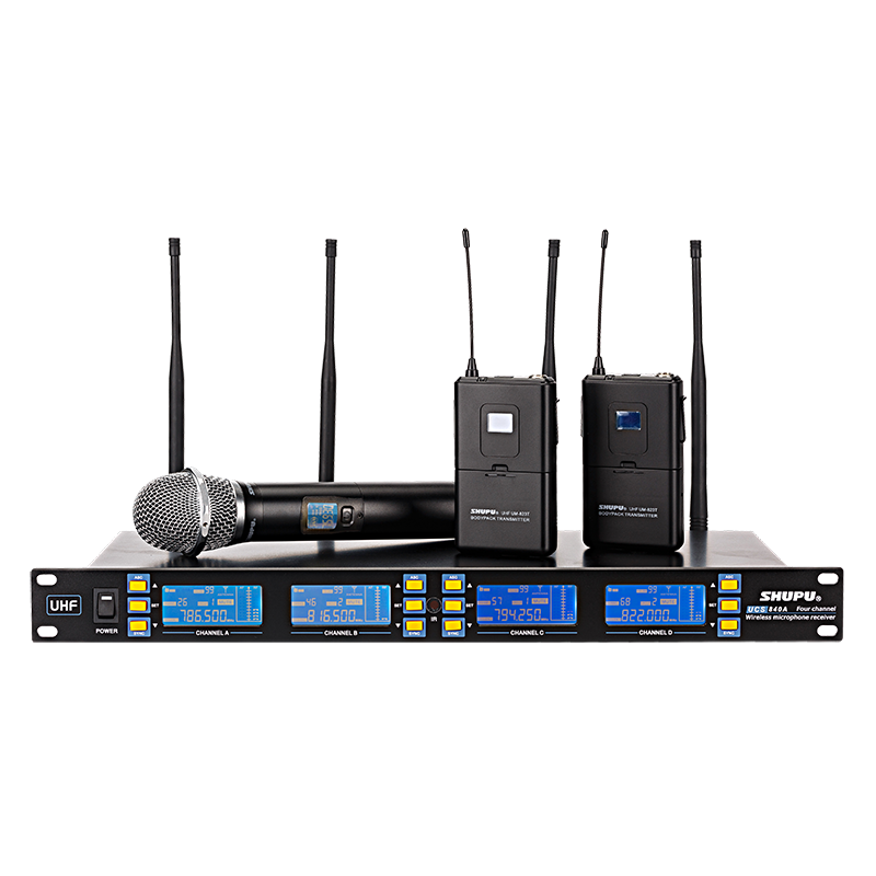 Shupu USC-840 UHF可調頻4通道專業無線咪